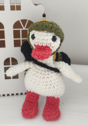 Knitted toy &quot;Battle Goose&quot;